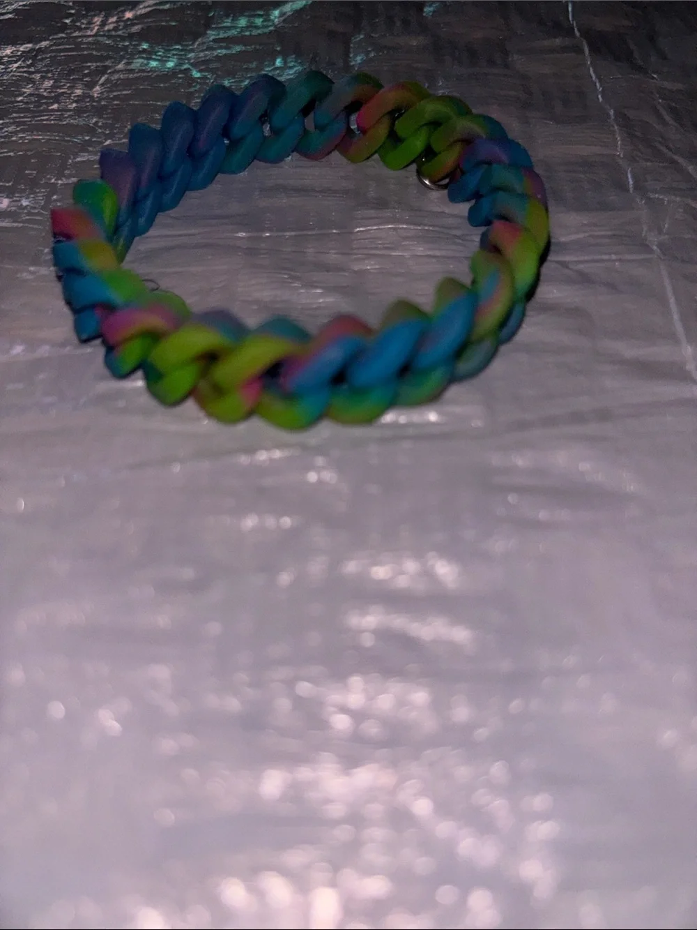 Twist Rainbow Silicone Hair Bracelet for Kids - Multicolor